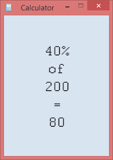 How to calculate percentage on a calculator